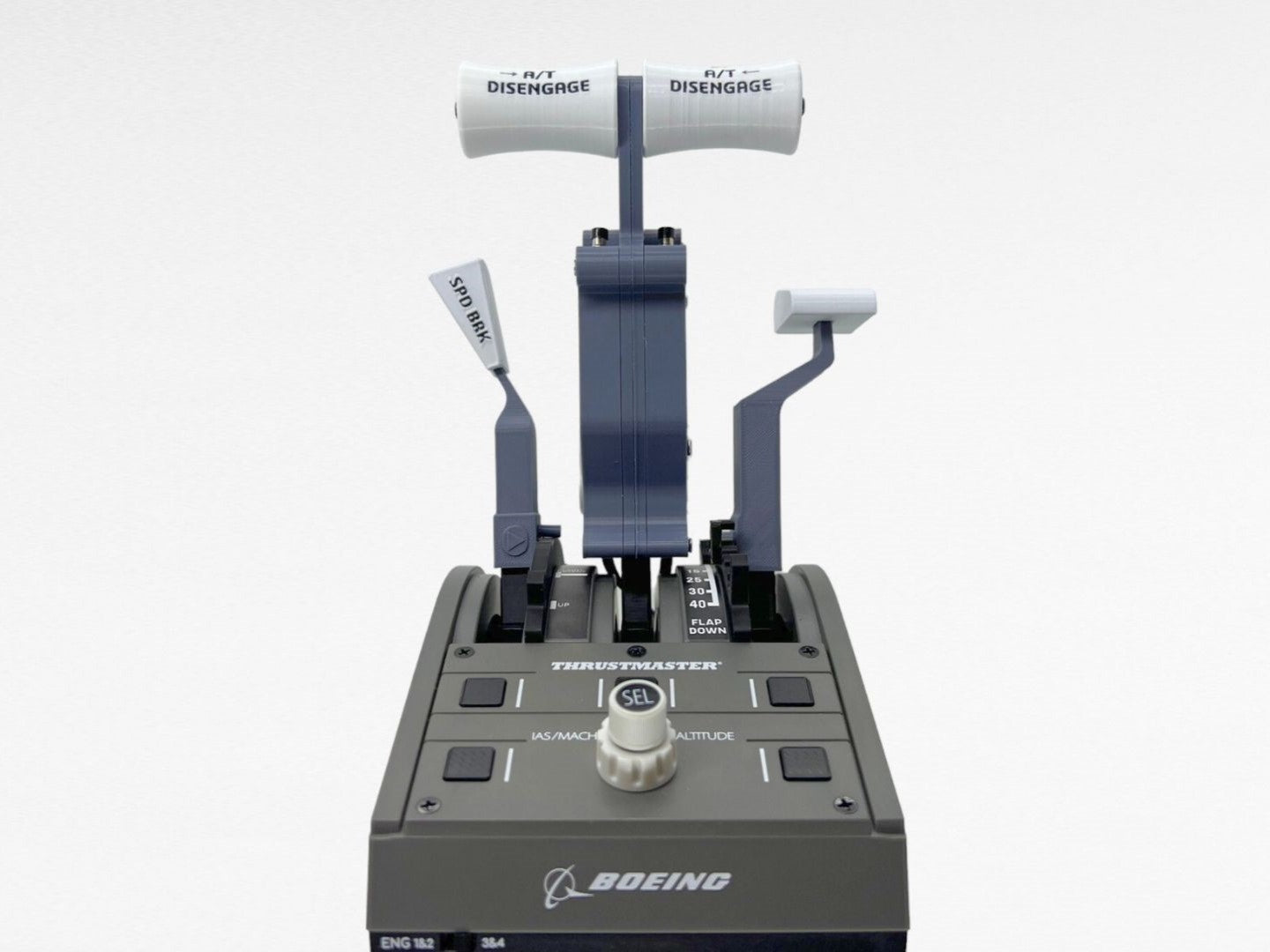 Boeing 737 Combined Gray Throttle Levers Addons for Thrustmaster TCA Quadrant Boeing Edition, Sierradelta3D - sierradelta3d