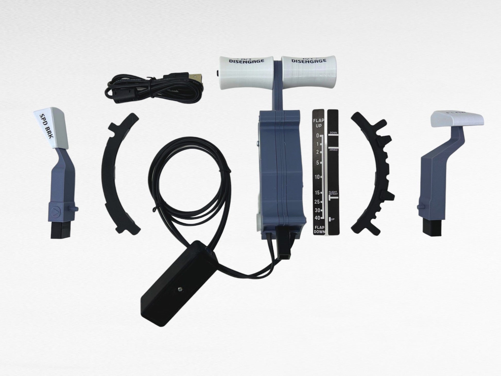 Boeing 737 Combined Gray Throttle Levers Addons for Thrustmaster TCA Quadrant Boeing Edition, Sierradelta3D - sierradelta3d