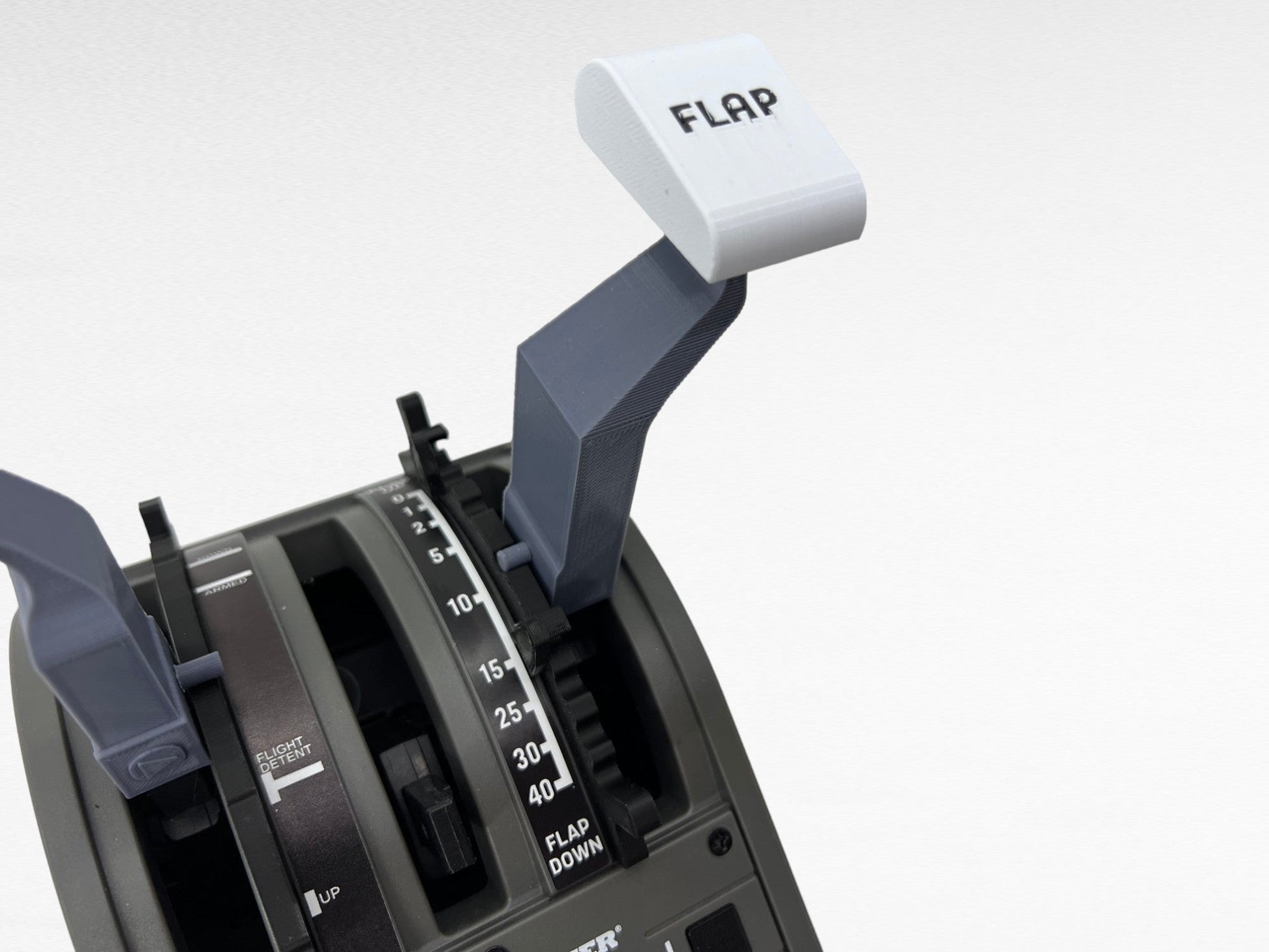 Boeing 737 Combined Gray Throttle Levers Addons for Thrustmaster TCA Quadrant Boeing Edition, Sierradelta3D - sierradelta3d