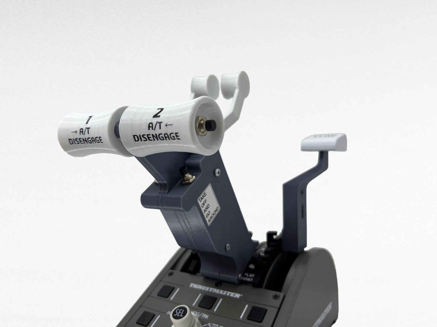 Boeing 737 Combined Gray Throttle Levers Addons for Thrustmaster TCA Quadrant Boeing Edition, Sierradelta3D - sierradelta3d