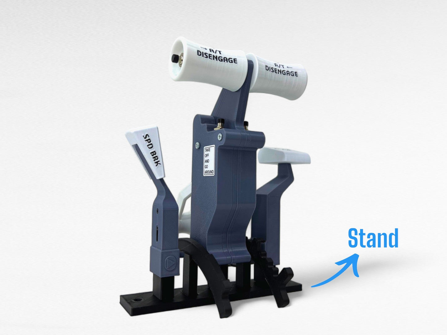 Boeing 737 Combined Gray Throttle Levers Addons for Thrustmaster TCA Quadrant Boeing Edition, Sierradelta3D - sierradelta3d