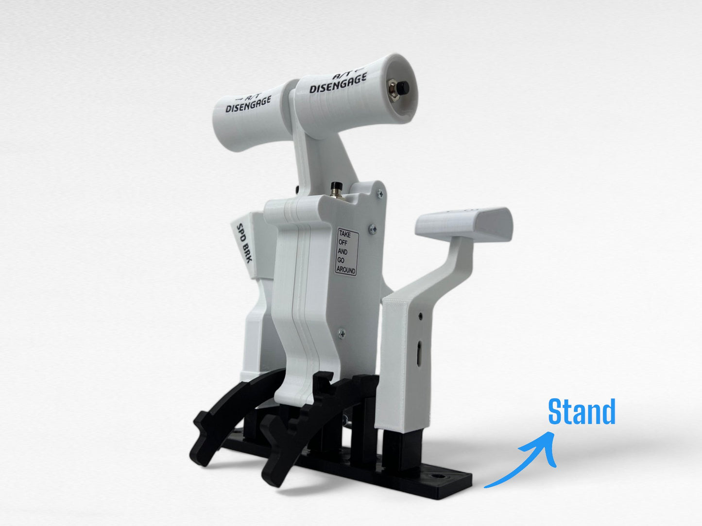 Boeing 737 Combined White Throttle Levers Addons for Thrustmaster TCA Quadrant Boeing Edition, Flight Simulator - sierradelta3d