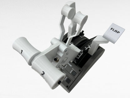 Boeing 737 Combined White Throttle Levers Addons for Thrustmaster TCA Quadrant Boeing Edition, Flight Simulator - sierradelta3d