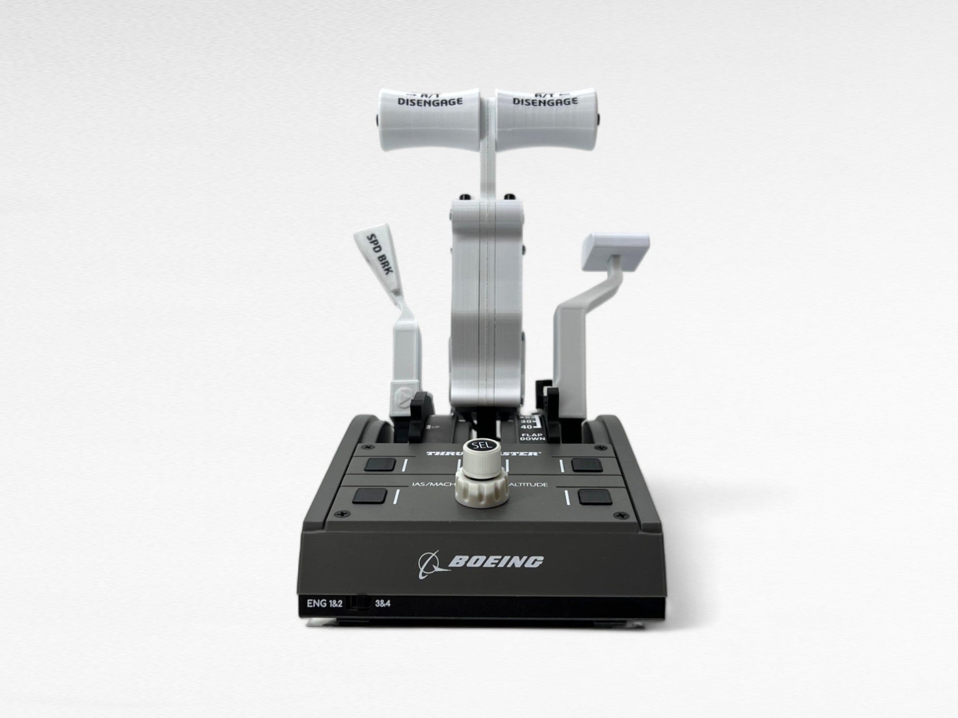 Boeing 737 Combined White Throttle Levers Addons for Thrustmaster TCA Quadrant Boeing Edition, Flight Simulator - sierradelta3d