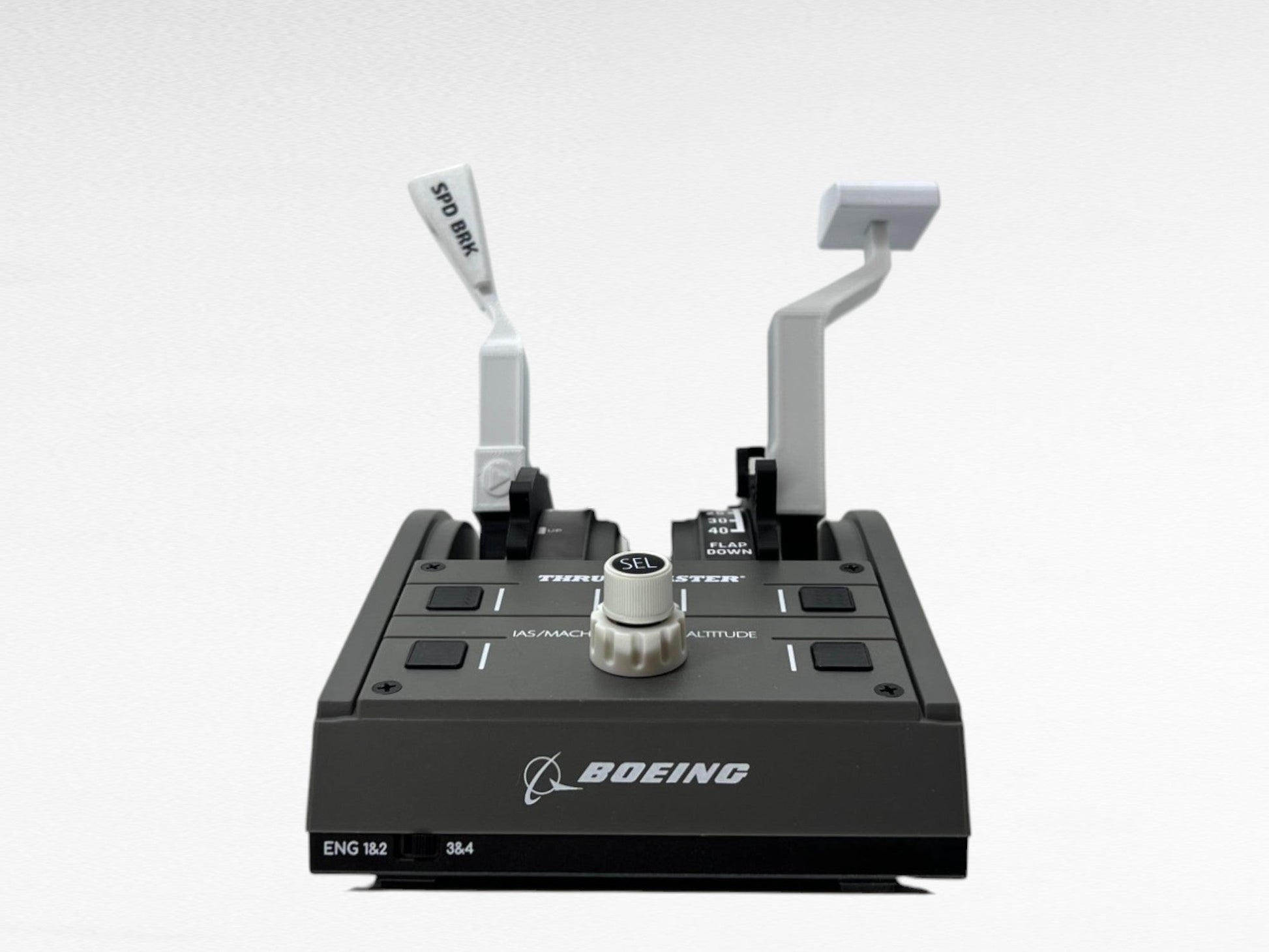 Boeing 737 Combined White Throttle Levers Addons for Thrustmaster TCA Quadrant Boeing Edition, Flight Simulator - sierradelta3d