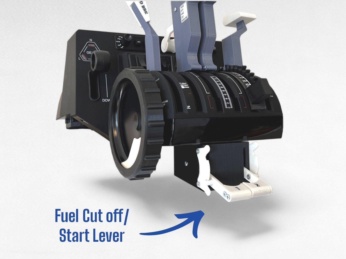 Boeing 737 Fuel Cut off/Start Lever Upgrade Kit for the Honeycomb Bravo Throttle Quadrant, Fuel Cut off lever, Engine Start Levers - sierradelta3d