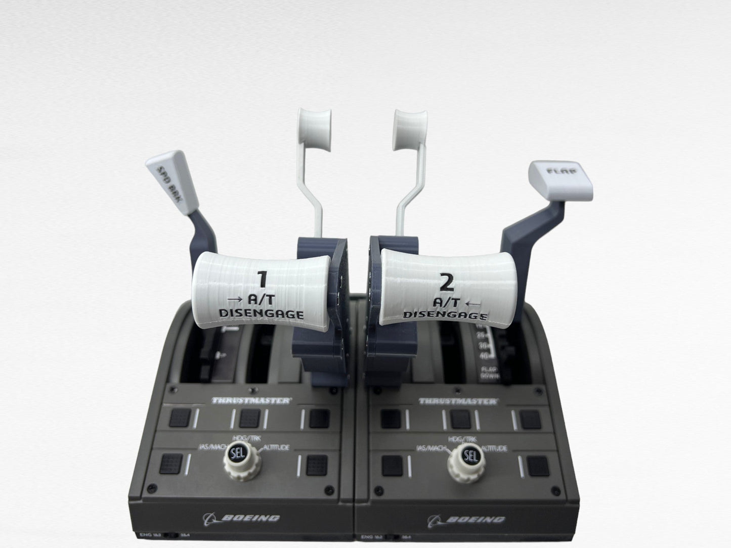 Boeing 737 Throttle Levers for Thrustmaster TCA Quadrant Boeing Edition, Gray, Sierradelta3D - sierradelta3d