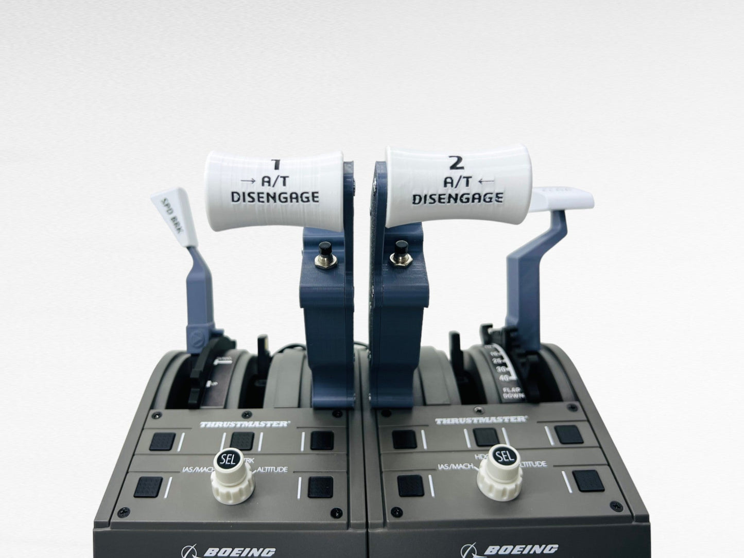 Boeing 737 Throttle Levers for Thrustmaster TCA Quadrant Boeing Edition, Gray, Sierradelta3D - sierradelta3d